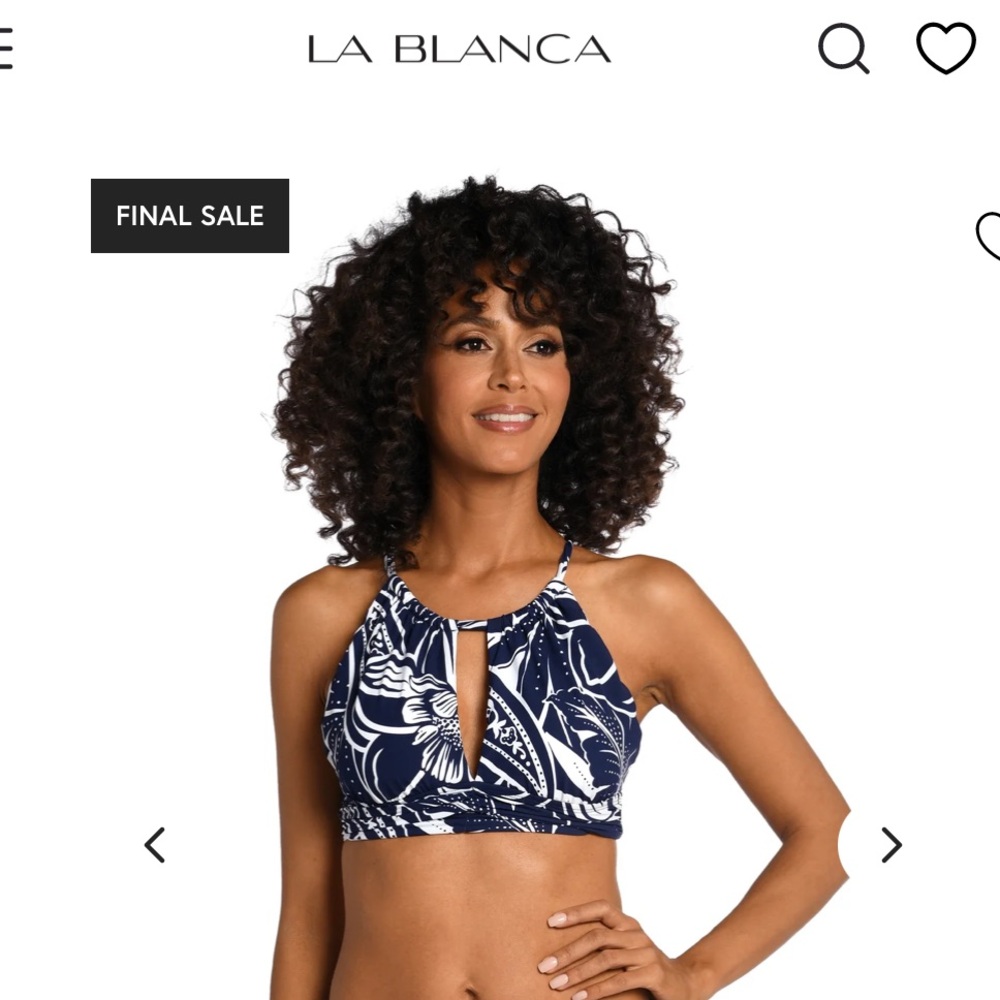 La Blanca Blue and White Abstract Bikini Swim Set
